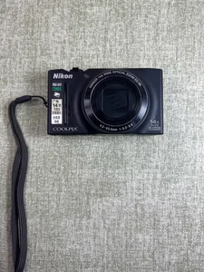 Nikon COOLPIX S8200 16.1MP 14x Zoom Compact Cam Full HD Black Excellent Clarity - Picture 1 of 10