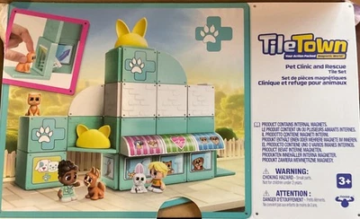 Tile Town Pet Clinic & Rescue Magnetic Tiles Construction Building Set - Image 1 of 3