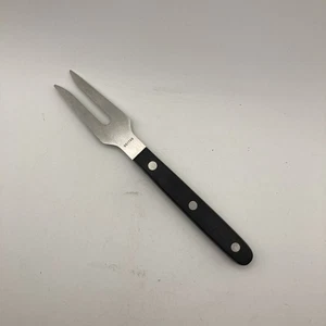 Vintage Charcuterie Fork Dark Brown Wooden Handle 7” 5G17AS NICE! Kitchen Tools - Picture 1 of 13