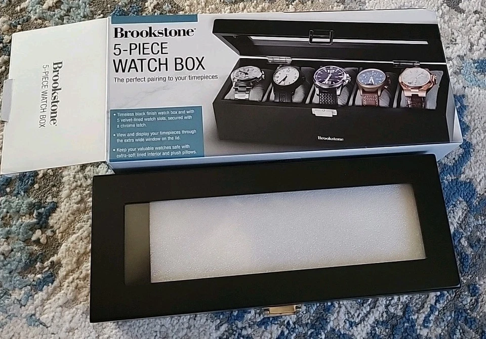 Brookstone Caja Reloj 5 Piezas NUEVO Foto 1 de 4