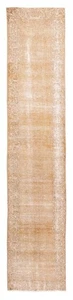 2'4" x 12'8" Vintage Hand-knotted Runner Rug Traditional Oriental Wool Carpet - Picture 1 of 9