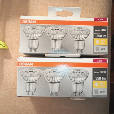 6 Stück A++ Osram GU10 50w A++ 350lm seltene 3.6 Watt sparsam A++ - Bild 1 von 4