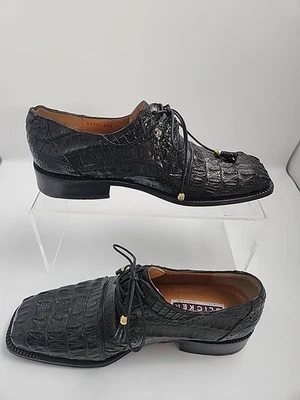 Zapato de vestir City Slicker genuino cocodrilo 🐊 cuero para hombre talla 8-M - NEGRO Foto 1 de 4