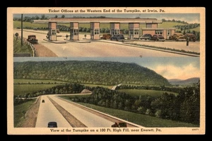 Ticketbüros am westlichen Ende des Turnpike bei Irwin, PA Everett alte Autos - Bild 1 von 2