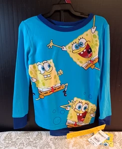Set Pigiama Ragazzo Spongebob - Manica Lunga Taglia 6 - Nuovo con etichette - Foto 1 di 3