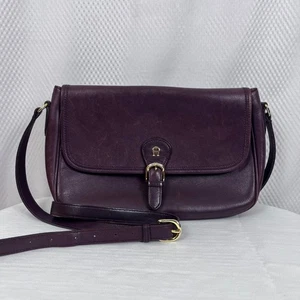Vintage Etienne Aigner Umhängetasche burgunderbraun Leder Klappschnalle (T633) - Bild 1 von 10