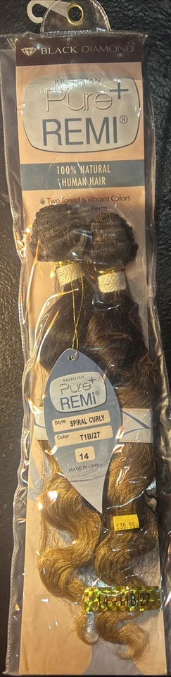 Extensiones de cabello brasileño 100 % humano. 14” pulgadas. Color 1B/27. 1 paquete por $30 Foto 1 de 1