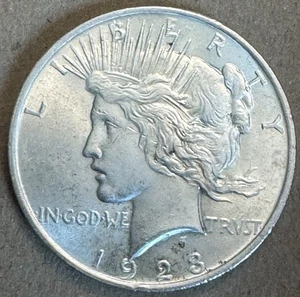 Peace Dollar - 1923 P - 90% Silber - USA Silver Dollar - Bild 1 von 3