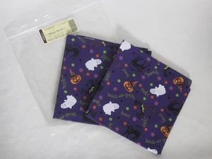 Longaberger 2er Set HALLOWEEN PARTY SERVIETTEN ~ Geister Spinnen Katze gruselig ~ Essen - Bild 1 von 3