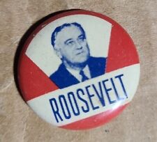 1940's Franklin D Roosevelt Political 3rd Term Campaign Pin Back Button mint