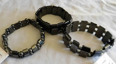 Brazalete Brazalete Hematita Magnético Artesanal Natural por Piedras Ligeras Curativas Foto 1 de 4
