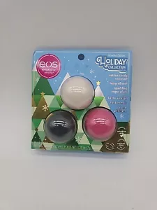 Trío de bálsamos labiales eos Holiday algodón caramelo, carbón y azúcar ciruela EDICIÓN LIMITADA 2023 - Imagen 1 de 3
