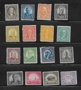 Lot 16 Briefmarken aus 1922-25 Ausgaben MLH hohe Kat. Wert - Bild 1 von 1