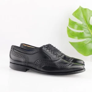 Allen Edmonds Herren University Oxford Größe 10,5 D schwarz Brogue eleganter Schuh Dainite - Bild 1 von 21