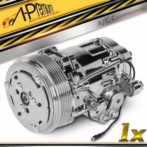 Compresor de aire acondicionado con embrague para Sanden SD7 estilo 6 ranuras Serpentine Belt Mini - Imagen 1 de 9