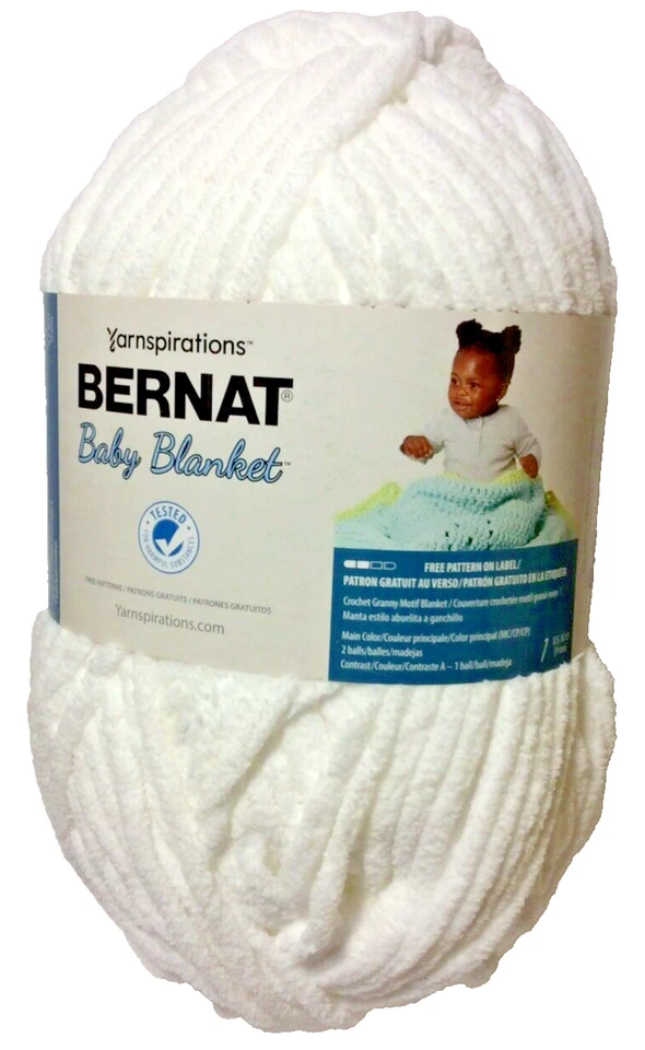 Bernat Baby Blanket Yarn 10.5oz Skein “White” - Image 1 of 1