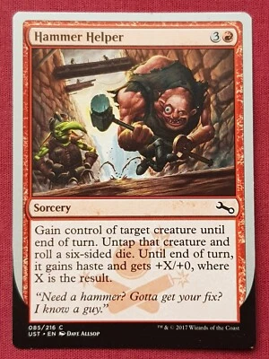 Magic The Gathering UNSTABLE HAMMER HELPER red card MTG - Image 1 of 2