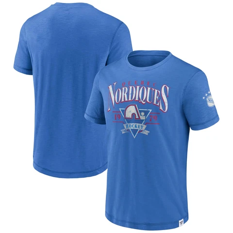 Men's Fanatics Branded Blue Quebec Nordiques Elusive Slub T-Shirt Cover