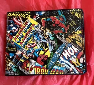 New MARVEL Wallet Bifold Captain America Thor Spider Man Hulk Iron Man - Picture 1 of 5