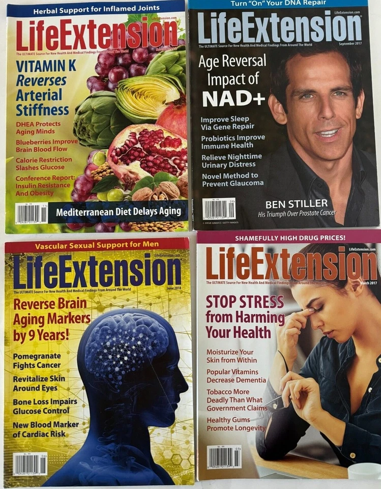 Life Extension Magazine 2017 2018 NAD+ Improve Sleep Probiotics Glaucoma - Image 1 of 1