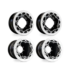 Banshee 350 Warrior Front Wheels Beadlock 10x5 9x8 Crusher Alba Racing BW 32 - Picture 1 of 6