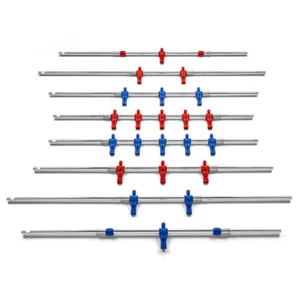Fas Kompletter Satz Durchgangsstangen für Tischfußball im Innenbereich Blau/Rot - Bild 1 von 3
