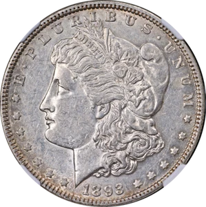 1893-P Morgan Silver Dollar NGC AU55 Decent Eye Appeal Nice Strike - Picture 1 of 4