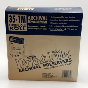Print File Archival 35-1M Continuous Roll Negative Preservers 1000 Feet - Picture 1 of 6