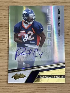 2010 Panini Absolute Memorabilia RC Perrish Cox Spectrum Gold Signatures /199 - Picture 1 of 2