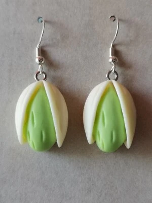Extravagantes pendientes de pistacho Kawaii, pendientes de novedad, pendientes llamativos Foto 1 de 4