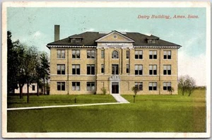 1914 Dairy Building Ames Iowa IA Green Grounds Building Posted Postcard - Picture 1 of 2