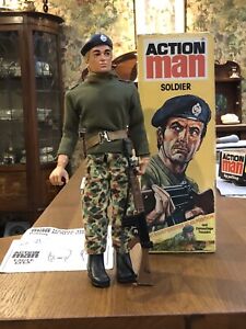 Vintage Palitoy Action Man Soldier box and accessories boxed EE BP Sharpshooter