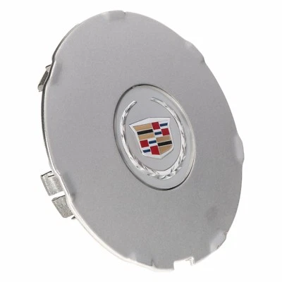 Tapa central de cubo de rueda plateado OEM NUEVO con base y corona 08-09 Cadillac CTS 9596626 Foto 1 de 4
