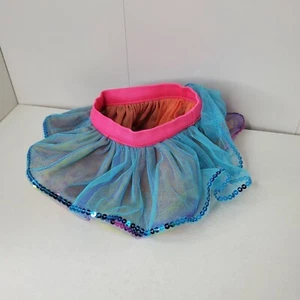 Build A Bear Falda Arco Iris Volantes Lentejuelas Tul Brillante Juguete BABW Orgullo Conjunto - Imagen 1 de 7
