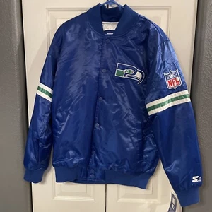 Seattle Seahawks 12s NFL Hommage Starter Jacket Rare Football Retro Parka Coat XL - Bild 1 von 6