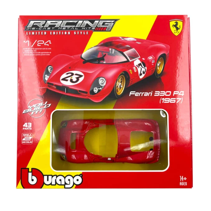 Modellino Auto Kit Build Bburago 1/24 Ferrari 330 P4 Spider Team Sefac Bandin... - Immagine 1 di 2