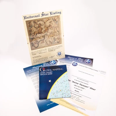UNIVERSAL STAR LISTING *** NAME A STAR UNIQUE GIFT SET - PERSONALISED ***VALUE PACK