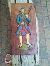 Vintage Wall Art  Revolutionary War Soldier 3-D Relief 1973