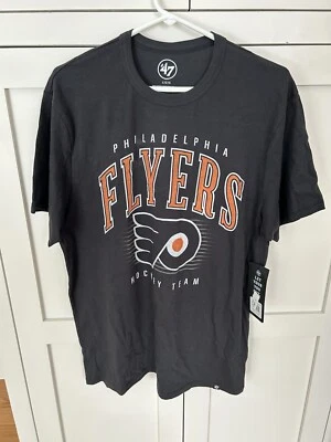 NWT Philadelphia Flyers Doubleheader Tee T-Shirt by 47 Size Large NHL - Image 1 of 4