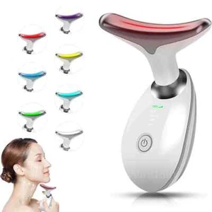 7 Colors Anti Wrinkle Facial Massager Neck Face Beauty Device Skin Tighten - Picture 1 of 7