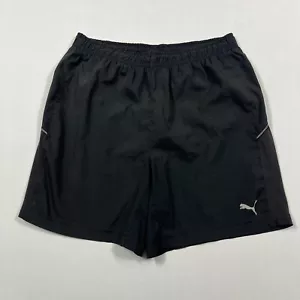 Puma Black 7" Running Training Gym Lined Lightweight Shorts Mens Medium M W32" - Picture 1 of 15