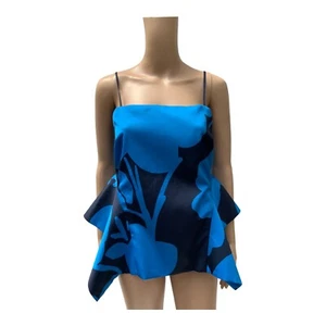 Keepsake Blue Vertigo Spaghetti Strap Top Cocktail Party Size S - Picture 1 of 7