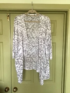 Monsoon white & grey cardigan size XL BNWOT - Picture 1 of 5