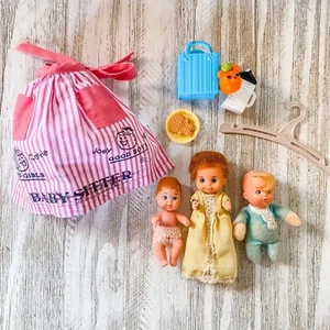 VTG Mattel Babies Lot Barbie Babysits Krissy Sunshine Family Sweets Baby Beans - Picture 1 of 13