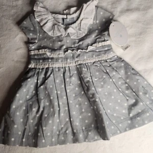 Edgehill Collection baby girl Newborn Cap Sleeves Ruffles Polka Dots A-line - Picture 1 of 6