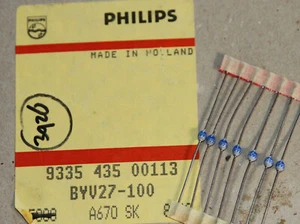 BYV27-100 Diode Quick 100V 2A SOD-57 Philips 10PCS - Picture 1 of 6