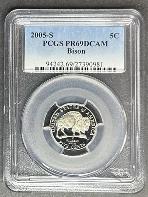 2005-S Proof Bison Nickel PCGS PR-69 DCAM, Buy 3 Items, Get $5 Off!! - Image 1 of 2