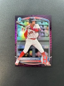 2025 Bowman #BCP-42 Kristian Campbell Fuchsia Lunar Refractor 132/199 BJMM - Picture 1 of 5