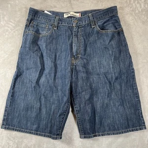 Levis 569 Jean Shorts Mens Size 36 Blue Loose Fit Straight Denim Red Tab - Picture 1 of 9
