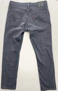 LEVI'S 511 Jeans Uomo W36 L32 Zip Fly Whiskers Slim Fit Denim Casual Grigio - Foto 1 di 10